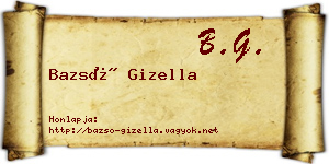 Bazsó Gizella névjegykártya
